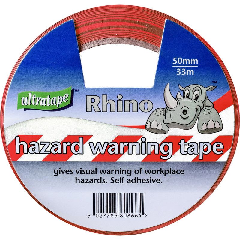 50mm x 33m Red Hazard Tape