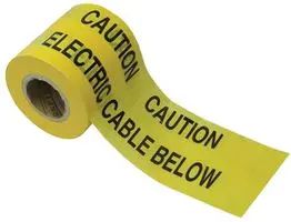 150mm x 365m Non Detectable Underground Tape "ELECTRIC CABLE BELOW"