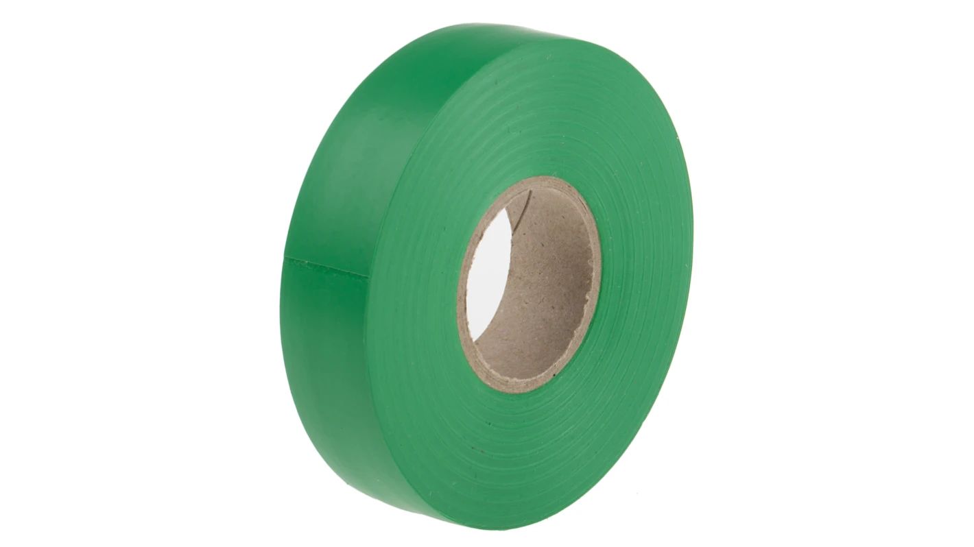 19mm x 33m Green PVC Electrical Tape