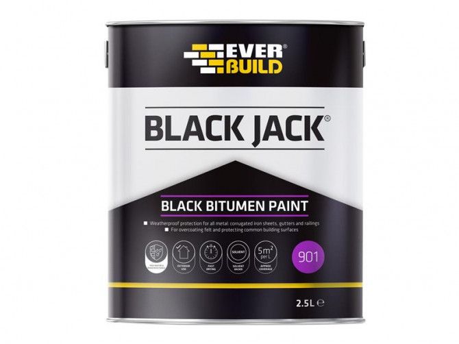 Sika 901 Black Bitumen Paint - 2.5L