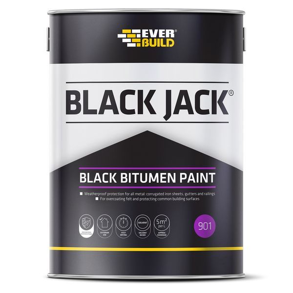 Sika 901 Black Bitumen Paint - 5L
