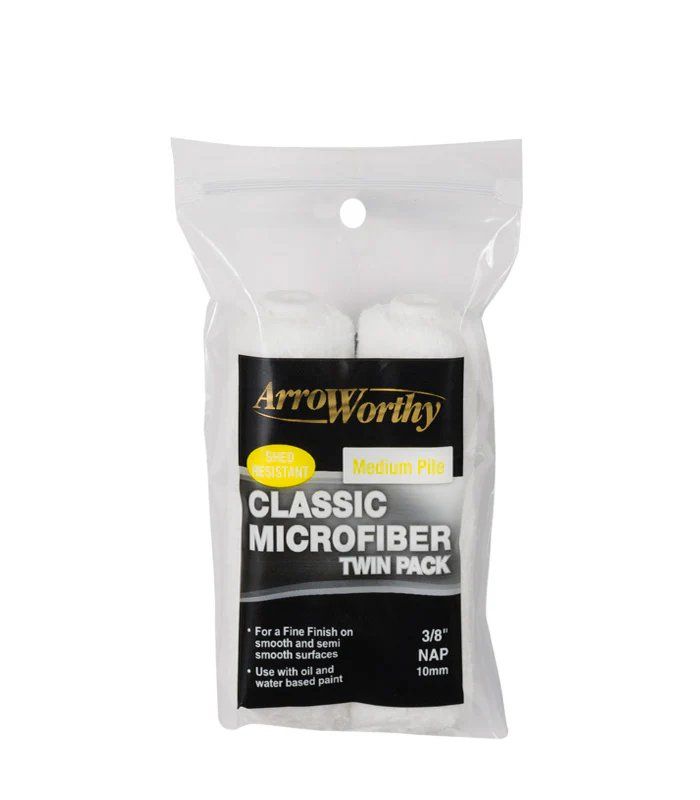 Arroworthy Classic 4" Microfiber MiniRod Twin Pk Medium Pile