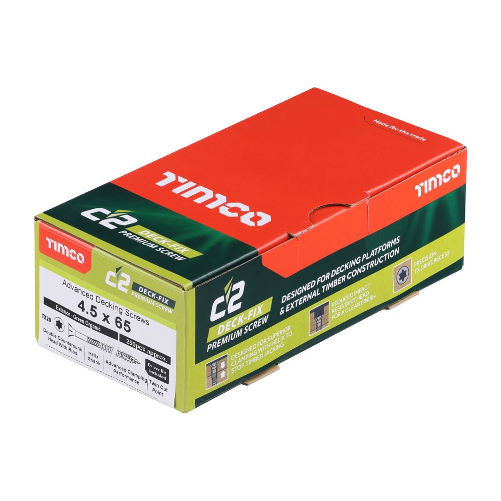 Timco C2 Decking Screws 4.5x65mm Box 250