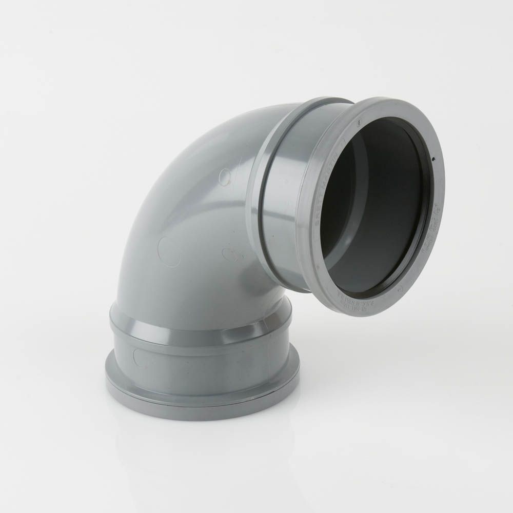 BS480G - 110mm Soil 92.5 Deg D/S Bend Grey