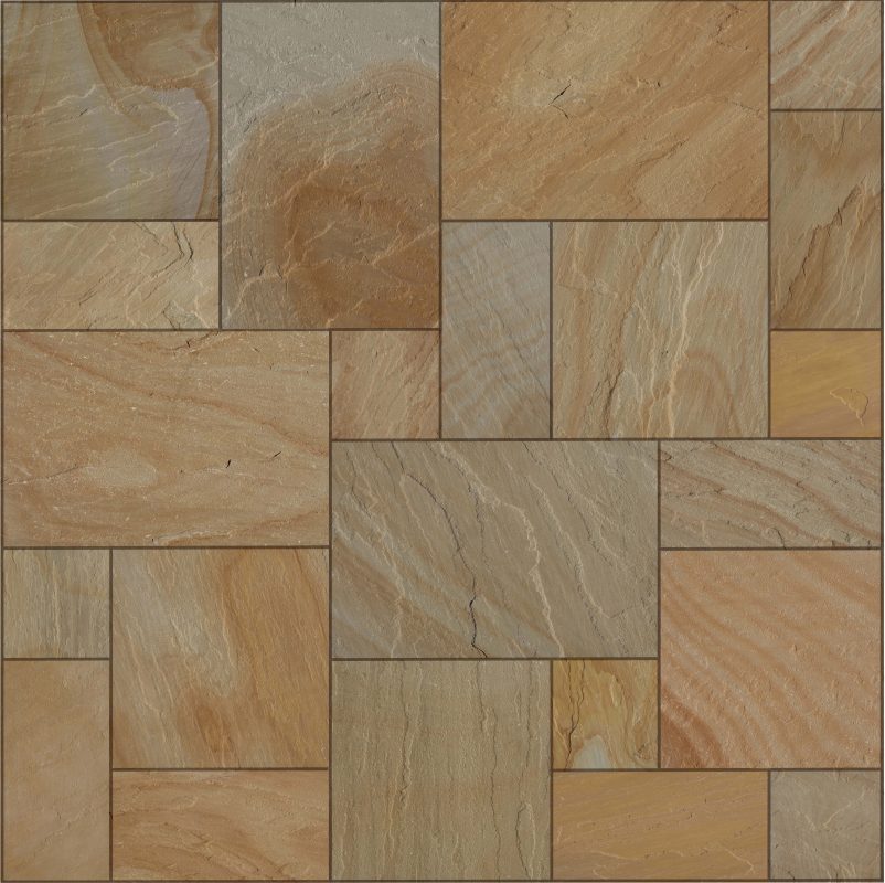 Indian Sandstone Calibrated - Camel Patio Pack |22mm| |15.25m²|