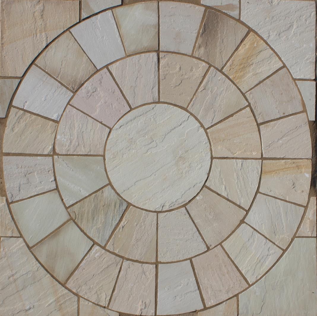 Indian Sandstone Circle - Mint |2.85m²|