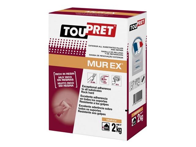 Toupret Mur Ex All Substrates Repair Filler, Rock Hard 2kg