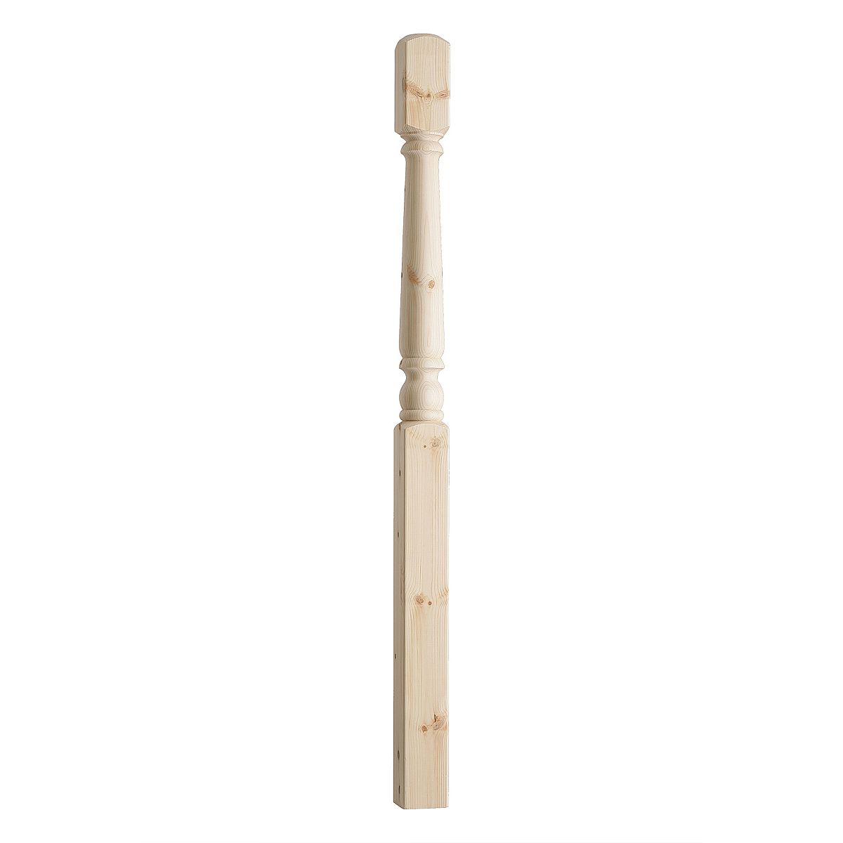 Cheshire Pine 90mm Half One Piece 180mm Newel PEFC