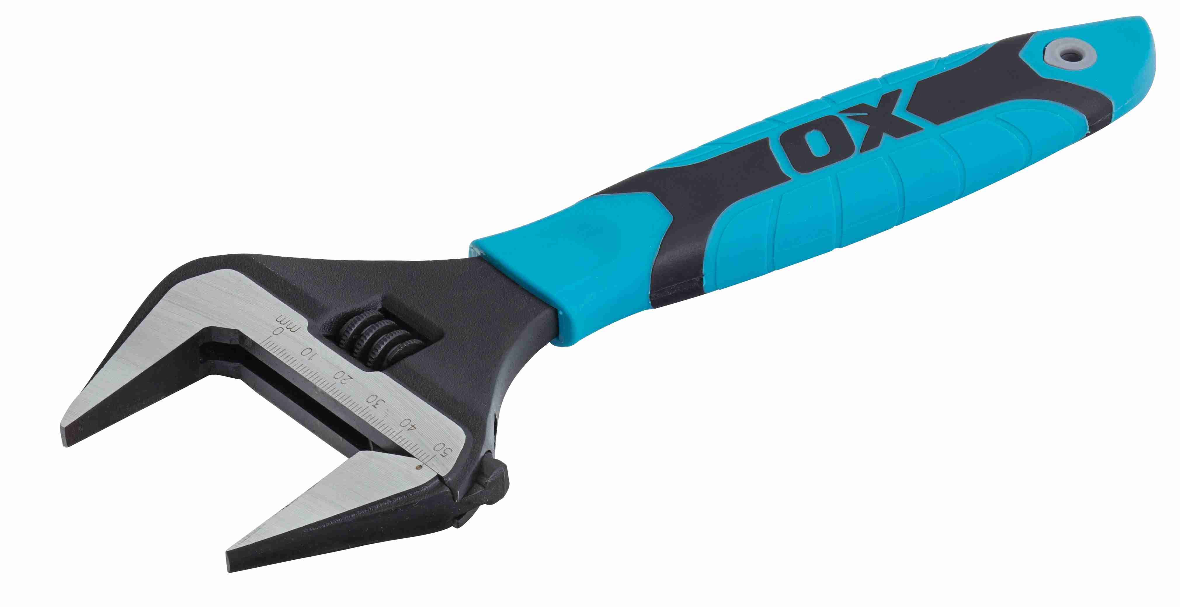 Ox Pro Series Adjustable Wrench Extra Wide Jaw10 (250mm)