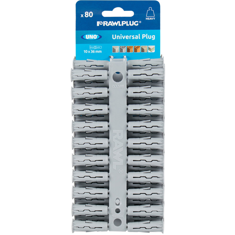 Rawlplug 68560 Rawlplug Grey Uno Plug (card 80)