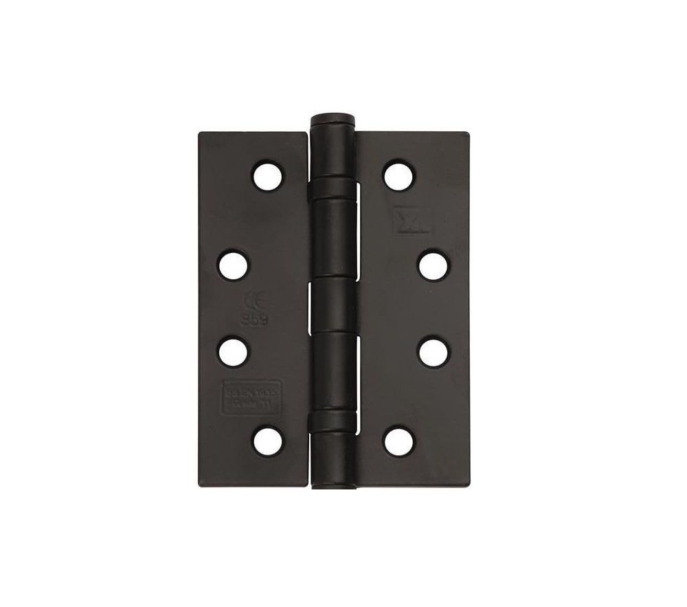BLK 4" X 3" X 2.5MM *CE11* BUTT HINGE INC SCREWS