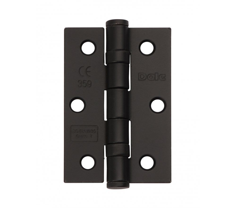 BLACK 76x51mm Ball Bearing Butt Hinges inc screws