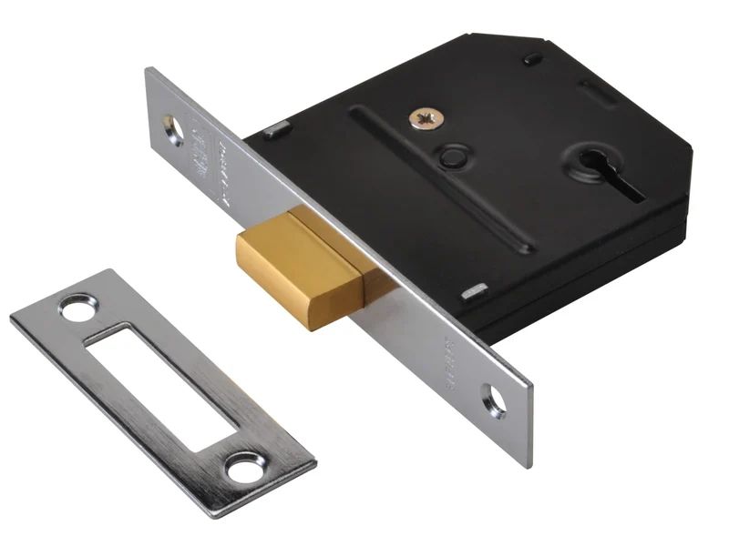 3 Lever Essentials Deadlock Chrome